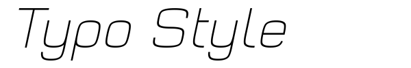 Typo Style font preview